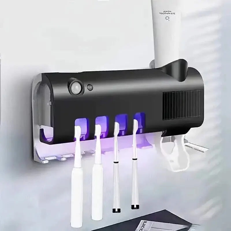 Zahnbürstenhalter zur Wandmontage mit UV-Zahnbürsten-Sterilisator